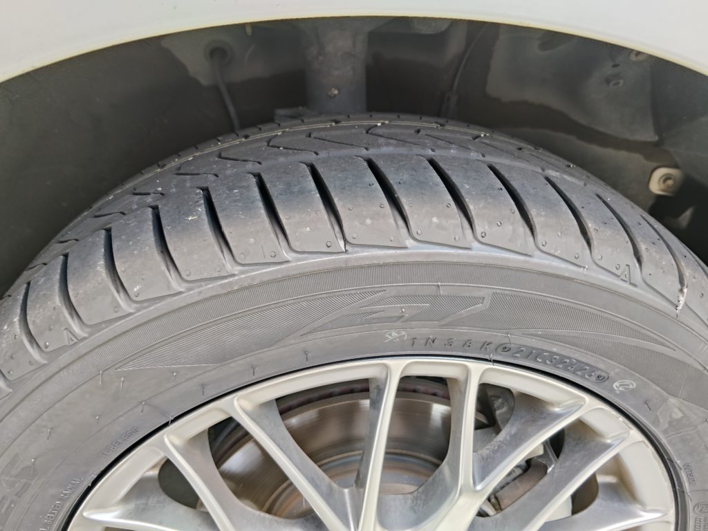 トランパスmp7に交換後のタイヤ